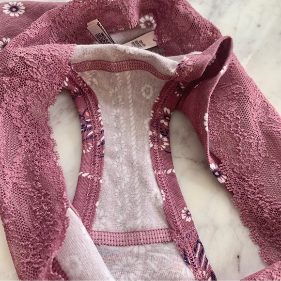 Purple Boho Paisley Print Low Rose Hiphugger Panty with Lace Waistband - Picture 5 of 8